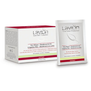 Lavilin deodorant wet wipes for women, 10 sheets, pack