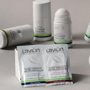 Lavilin deodorant wet wipes for men, 10 sheets