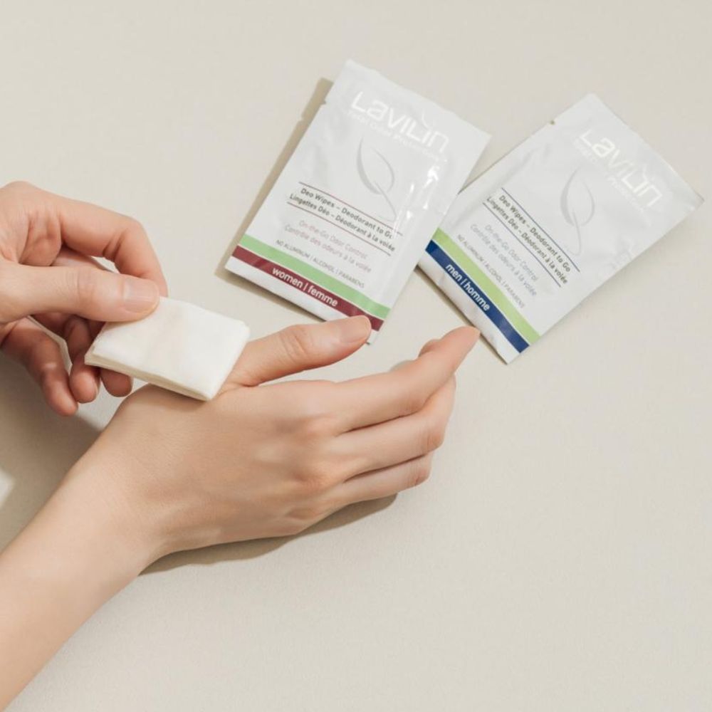 Lavilin Deodorant Wet Wipes for Men (10 Sheets) – On-the-Go Odor Protection, Alcohol-Free