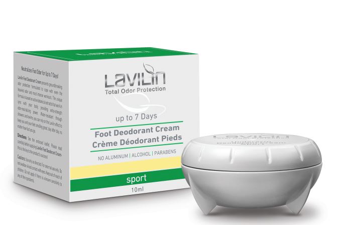 Lavilin 7-Day Odor Protection Foot Deodorant Cream for Sport – Aluminum-Free, Long-Lasting
