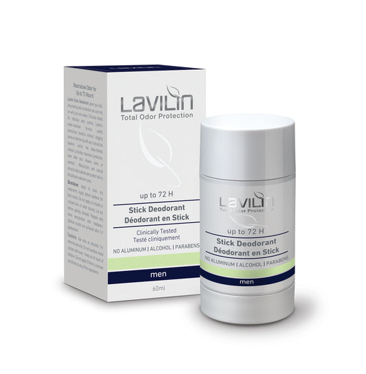 Lavilin 72-hour deodorant stick for men, box