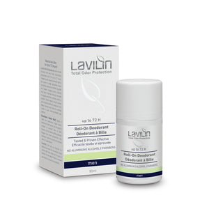 Lavilin 72-hour roll-on deodorant for men, box