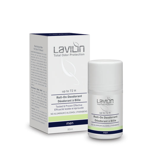 Lavilin 72-hour roll-on deodorant for men, box