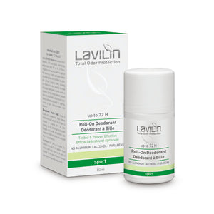 Lavilin 72-hour roll-on deodorant for sport, box
